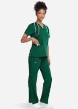 Load image into Gallery viewer, Women&#39;s Classic V-Neck Scrub Set with 7 Pockets in Forest Green
